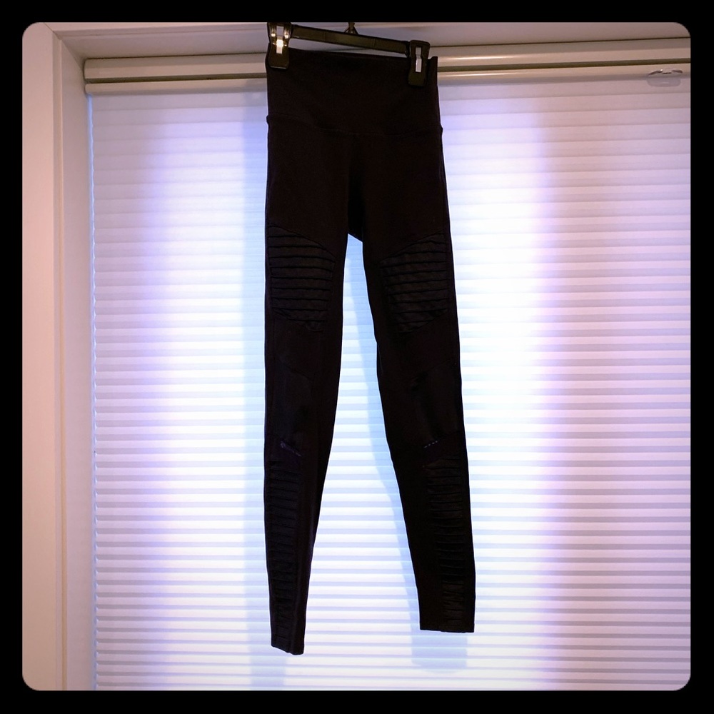 Navy ALO moto pants, size xs
